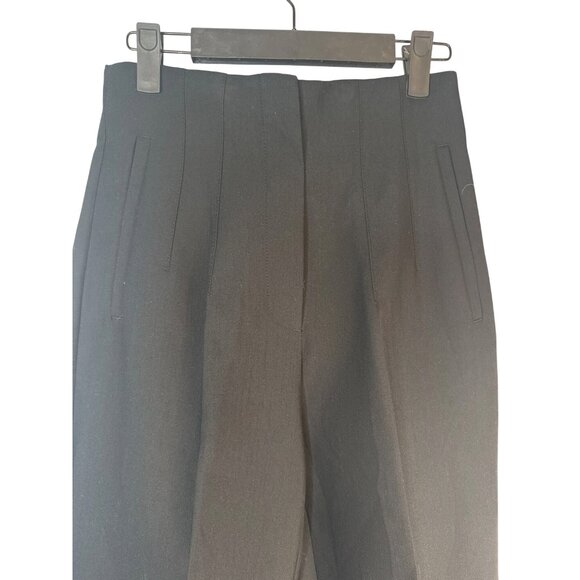 ZARA High-Waisted Black Small Trousers Fit Polyester Viscose Blend Tailored - Picture 10 of 13